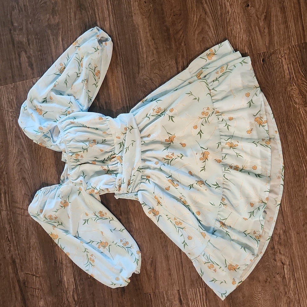 Open back midi floral dress